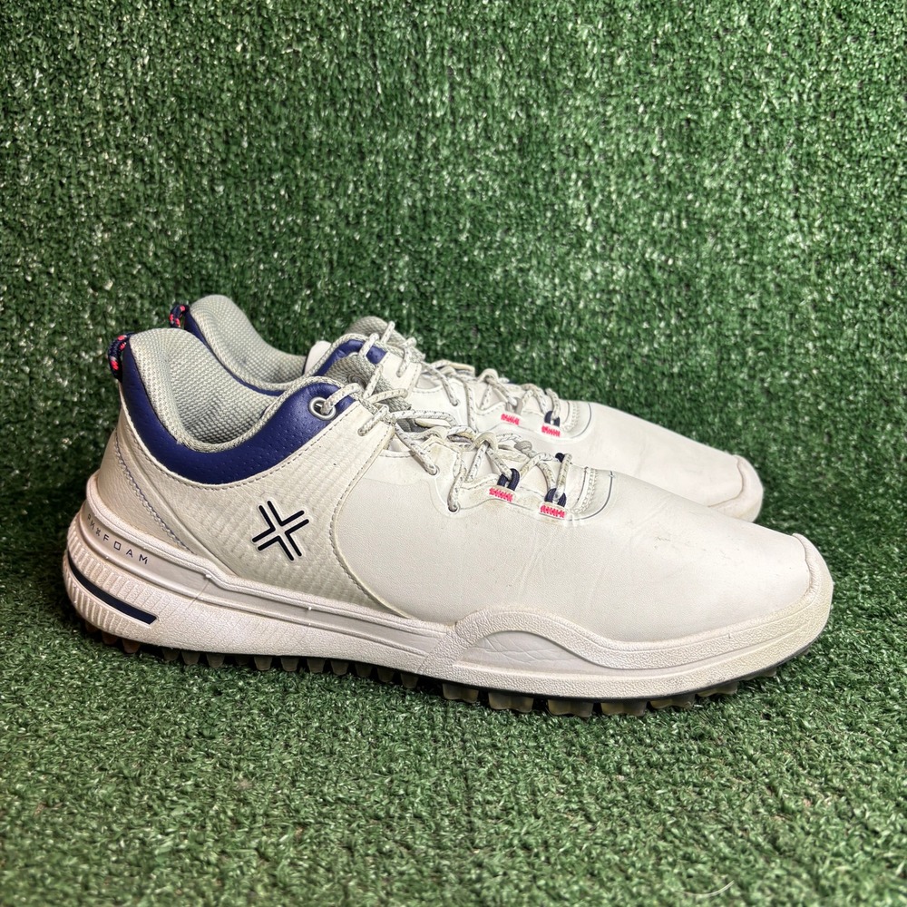 PAYNTR X 001 F Performance Spikeless Golf Shoes Athletic White Navy Mens Size 9